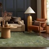image:image2x3 Washable Small Rug for Entryway Door Mat Indoor Entrance Stain Resistant Non Slip Rubber Backed Low Pile Soft Throw Area Rugs for Bedroom Kitchen Front Door Indoor Entrance Foyer EntryEdge Floral Green