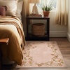 image:image2x3 Washable Small Rug for Entryway Door Mat Indoor Entrance Stain Resistant Non Slip Rubber Backed Low Pile Soft Throw Area Rugs for Bedroom Kitchen Front Door Indoor Entrance Foyer EntryEdge Floral Pink