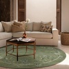 image:image2x3 Washable Small Rug for Entryway Door Mat Indoor Entrance Stain Resistant Non Slip Rubber Backed Low Pile Soft Throw Area Rugs for Bedroom Kitchen Front Door Indoor Entrance Foyer EntryEdge Floral Green