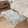 image:image2x3 Washable Small Rug for Entryway Door Mat Indoor Entrance Stain Resistant Non Slip Rubber Backed Low Pile Soft Throw Area Rugs for Bedroom Kitchen Front Door Indoor Entrance Foyer EntryGrey and Orange