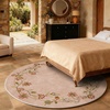 image:image2x3 Washable Small Rug for Entryway Door Mat Indoor Entrance Stain Resistant Non Slip Rubber Backed Low Pile Soft Throw Area Rugs for Bedroom Kitchen Front Door Indoor Entrance Foyer EntryEdge Floral Pink