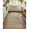 image:image2x3 Washable Small Rug for Entryway Door Mat Indoor Entrance Stain Resistant Non Slip Rubber Backed Low Pile Soft Throw Area Rugs for Bedroom Kitchen Front Door Indoor Entrance Foyer EntryBrown and Beige