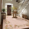 image:image2x3 Washable Small Rug for Entryway Door Mat Indoor Entrance Stain Resistant Non Slip Rubber Backed Low Pile Soft Throw Area Rugs for Bedroom Kitchen Front Door Indoor Entrance Foyer EntryEdge Floral Pink