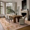 image:image2x3 Washable Small Rug for Entryway Door Mat Indoor Entrance Stain Resistant Non Slip Rubber Backed Low Pile Soft Throw Area Rugs for Bedroom Kitchen Front Door Indoor Entrance Foyer EntryEdge Floral Pink
