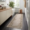 image:image2x3 Washable Small Rug for Entryway Door Mat Indoor Entrance Stain Resistant Non Slip Rubber Backed Low Pile Soft Throw Area Rugs for Bedroom Kitchen Front Door Indoor Entrance Foyer EntryEdge Floral Beige White