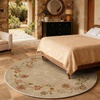 image:image2x3 Washable Small Rug for Entryway Door Mat Indoor Entrance Stain Resistant Non Slip Rubber Backed Low Pile Soft Throw Area Rugs for Bedroom Kitchen Front Door Indoor Entrance Foyer EntryEdge Floral Brown