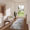 image:image2x3 Washable Small Rug for Entryway Door Mat Indoor Entrance Stain Resistant Non Slip Rubber Backed Low Pile Soft Throw Area Rugs for Bedroom Kitchen Front Door Indoor Entrance Foyer EntryBlue and Gray