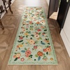image:image2x3 Washable Small Rug for Entryway Door Mat Indoor Entrance Stain Resistant Non Slip Rubber Backed Low Pile Soft Throw Area Rugs for Bedroom Kitchen Front Door Indoor Entrance Foyer EntryGreen Floral