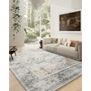 image:image2x3 Washable Small Rug for Entryway Door Mat Indoor Entrance Stain Resistant Non Slip Rubber Backed Low Pile Soft Throw Area Rugs for Bedroom Kitchen Front Door Indoor Entrance Foyer EntryGrey and Orange