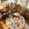 image:image2x3 Washable Small Rug for Entryway Door Mat Indoor Entrance Stain Resistant Non Slip Rubber Backed Low Pile Soft Throw Area Rugs for Bedroom Kitchen Front Door Indoor Entrance Foyer EntryBeige Floral