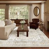 image:image2x3 Washable Small Rug for Entryway Door Mat Indoor Entrance Stain Resistant Non Slip Rubber Backed Low Pile Soft Throw Area Rugs for Bedroom Kitchen Front Door Indoor Entrance Foyer EntryBeige White and Black