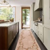 image:image2x3 Washable Small Rug for Entryway Door Mat Indoor Entrance Stain Resistant Non Slip Rubber Backed Low Pile Soft Throw Area Rugs for Bedroom Kitchen Front Door Indoor Entrance Foyer EntryEdge Floral Pink
