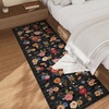 image:image2x3 Washable Small Rug for Entryway Door Mat Indoor Entrance Stain Resistant Non Slip Rubber Backed Low Pile Soft Throw Area Rugs for Bedroom Kitchen Front Door Indoor Entrance Foyer EntryBlack Floral