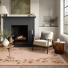 image:image2x3 Washable Small Rug for Entryway Door Mat Indoor Entrance Stain Resistant Non Slip Rubber Backed Low Pile Soft Throw Area Rugs for Bedroom Kitchen Front Door Indoor Entrance Foyer EntryEdge Floral Pink