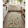 image:image2x3 Washable Small Rug for Entryway Door Mat Indoor Entrance Stain Resistant Non Slip Rubber Backed Low Pile Soft Throw Area Rugs for Bedroom Kitchen Front Door Indoor Entrance Foyer EntryGreen Floral