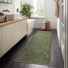image:image2x3 Washable Small Rug for Entryway Door Mat Indoor Entrance Stain Resistant Non Slip Rubber Backed Low Pile Soft Throw Area Rugs for Bedroom Kitchen Front Door Indoor Entrance Foyer EntryEdge Floral Green
