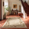 image:image2x3 Washable Small Rug for Entryway Door Mat Indoor Entrance Stain Resistant Non Slip Rubber Backed Low Pile Soft Throw Area Rugs for Bedroom Kitchen Front Door Indoor Entrance Foyer EntryEdge Floral Cream Brown