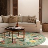 image:image2x3 Washable Small Rug for Entryway Door Mat Indoor Entrance Stain Resistant Non Slip Rubber Backed Low Pile Soft Throw Area Rugs for Bedroom Kitchen Front Door Indoor Entrance Foyer EntryGreen Floral