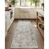 image:image2x3 Washable Small Rug for Entryway Door Mat Indoor Entrance Stain Resistant Non Slip Rubber Backed Low Pile Soft Throw Area Rugs for Bedroom Kitchen Front Door Indoor Entrance Foyer EntryGrey and Orange