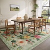 image:image2x3 Washable Small Rug for Entryway Door Mat Indoor Entrance Stain Resistant Non Slip Rubber Backed Low Pile Soft Throw Area Rugs for Bedroom Kitchen Front Door Indoor Entrance Foyer EntryGreen Floral