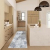image:image2x3 Washable Small Rug for Entryway Door Mat Indoor Entrance Stain Resistant Non Slip Rubber Backed Low Pile Soft Throw Area Rugs for Bedroom Kitchen Front Door Indoor Entrance Foyer EntryBlue and Gray