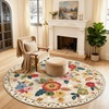 image:image2x3 Washable Small Rug for Entryway Door Mat Indoor Entrance Stain Resistant Non Slip Rubber Backed Low Pile Soft Throw Area Rugs for Bedroom Kitchen Front Door Indoor Entrance Foyer EntryBeige Floral