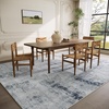 image:image2x3 Washable Small Rug for Entryway Door Mat Indoor Entrance Stain Resistant Non Slip Rubber Backed Low Pile Soft Throw Area Rugs for Bedroom Kitchen Front Door Indoor Entrance Foyer EntryBlue and Gray