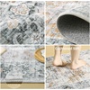 image:image2x3 Washable Small Rug for Entryway Door Mat Indoor Entrance Stain Resistant Non Slip Rubber Backed Low Pile Soft Throw Area Rugs for Bedroom Kitchen Front Door Indoor Entrance Foyer EntryGrey and Orange