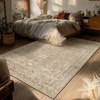 image:image2x3 Washable Small Rug for Entryway Door Mat Indoor Entrance Stain Resistant Non Slip Rubber Backed Low Pile Soft Throw Area Rugs for Bedroom Kitchen Front Door Indoor Entrance Foyer EntryBrown and Beige