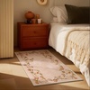 image:image2x3 Washable Small Rug for Entryway Door Mat Indoor Entrance Stain Resistant Non Slip Rubber Backed Low Pile Soft Throw Area Rugs for Bedroom Kitchen Front Door Indoor Entrance Foyer EntryEdge Floral Pink