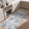 image:image2x3 Washable Small Rug for Entryway Door Mat Indoor Entrance Stain Resistant Non Slip Rubber Backed Low Pile Soft Throw Area Rugs for Bedroom Kitchen Front Door Indoor Entrance Foyer EntryBlue and Gray