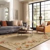 image:image2x3 Washable Small Rug for Entryway Door Mat Indoor Entrance Stain Resistant Non Slip Rubber Backed Low Pile Soft Throw Area Rugs for Bedroom Kitchen Front Door Indoor Entrance Foyer EntryEdge Floral Brown