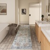 image:image2x3 Washable Small Rug for Entryway Door Mat Indoor Entrance Stain Resistant Non Slip Rubber Backed Low Pile Soft Throw Area Rugs for Bedroom Kitchen Front Door Indoor Entrance Foyer EntryGrey and Orange