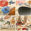 image:image2x3 Washable Small Rug for Entryway Door Mat Indoor Entrance Stain Resistant Non Slip Rubber Backed Low Pile Soft Throw Area Rugs for Bedroom Kitchen Front Door Indoor Entrance Foyer EntryBeige Floral