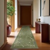 image:image2x3 Washable Small Rug for Entryway Door Mat Indoor Entrance Stain Resistant Non Slip Rubber Backed Low Pile Soft Throw Area Rugs for Bedroom Kitchen Front Door Indoor Entrance Foyer EntryEdge Floral Green