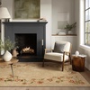image:image2x3 Washable Small Rug for Entryway Door Mat Indoor Entrance Stain Resistant Non Slip Rubber Backed Low Pile Soft Throw Area Rugs for Bedroom Kitchen Front Door Indoor Entrance Foyer EntryEdge Floral Brown