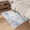 image:image2x3 Washable Small Rug for Entryway Door Mat Indoor Entrance Stain Resistant Non Slip Rubber Backed Low Pile Soft Throw Area Rugs for Bedroom Kitchen Front Door Indoor Entrance Foyer EntryBlue and Gray