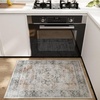 image:image2x3 Washable Small Rug for Entryway Door Mat Indoor Entrance Stain Resistant Non Slip Rubber Backed Low Pile Soft Throw Area Rugs for Bedroom Kitchen Front Door Indoor Entrance Foyer EntryGrey and Orange