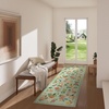 image:image2x3 Washable Small Rug for Entryway Door Mat Indoor Entrance Stain Resistant Non Slip Rubber Backed Low Pile Soft Throw Area Rugs for Bedroom Kitchen Front Door Indoor Entrance Foyer EntryGreen Floral