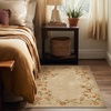 image:image2x3 Washable Small Rug for Entryway Door Mat Indoor Entrance Stain Resistant Non Slip Rubber Backed Low Pile Soft Throw Area Rugs for Bedroom Kitchen Front Door Indoor Entrance Foyer EntryEdge Floral Brown