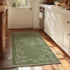 image:image2x3 Washable Small Rug for Entryway Door Mat Indoor Entrance Stain Resistant Non Slip Rubber Backed Low Pile Soft Throw Area Rugs for Bedroom Kitchen Front Door Indoor Entrance Foyer EntryEdge Floral Green