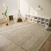 image:image2x3 Washable Small Rug for Entryway Door Mat Indoor Entrance Stain Resistant Non Slip Rubber Backed Low Pile Soft Throw Area Rugs for Bedroom Kitchen Front Door Indoor Entrance Foyer EntryBrown and Beige