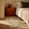 image:image2x3 Washable Small Rug for Entryway Door Mat Indoor Entrance Stain Resistant Non Slip Rubber Backed Low Pile Soft Throw Area Rugs for Bedroom Kitchen Front Door Indoor Entrance Foyer EntryEdge Floral Brown