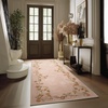 image:image2x3 Washable Small Rug for Entryway Door Mat Indoor Entrance Stain Resistant Non Slip Rubber Backed Low Pile Soft Throw Area Rugs for Bedroom Kitchen Front Door Indoor Entrance Foyer EntryEdge Floral Pink