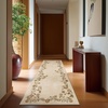 image:image2x3 Washable Small Rug for Entryway Door Mat Indoor Entrance Stain Resistant Non Slip Rubber Backed Low Pile Soft Throw Area Rugs for Bedroom Kitchen Front Door Indoor Entrance Foyer EntryEdge Floral Cream Brown