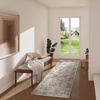 image:image2x3 Washable Small Rug for Entryway Door Mat Indoor Entrance Stain Resistant Non Slip Rubber Backed Low Pile Soft Throw Area Rugs for Bedroom Kitchen Front Door Indoor Entrance Foyer EntryGrey and Orange