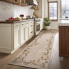 image:image2x3 Washable Small Rug for Entryway Door Mat Indoor Entrance Stain Resistant Non Slip Rubber Backed Low Pile Soft Throw Area Rugs for Bedroom Kitchen Front Door Indoor Entrance Foyer EntryEdge Floral Beige White