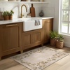 image:image2x3 Washable Small Rug for Entryway Door Mat Indoor Entrance Stain Resistant Non Slip Rubber Backed Low Pile Soft Throw Area Rugs for Bedroom Kitchen Front Door Indoor Entrance Foyer EntryEdge Floral Beige White