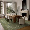 image:image2x3 Washable Small Rug for Entryway Door Mat Indoor Entrance Stain Resistant Non Slip Rubber Backed Low Pile Soft Throw Area Rugs for Bedroom Kitchen Front Door Indoor Entrance Foyer EntryEdge Floral Green