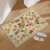 image:image2x3 Washable Small Rug for Entryway Door Mat Indoor Entrance Stain Resistant Non Slip Rubber Backed Low Pile Soft Throw Area Rugs for Bedroom Kitchen Front Door Indoor Entrance Foyer EntryBeige Floral